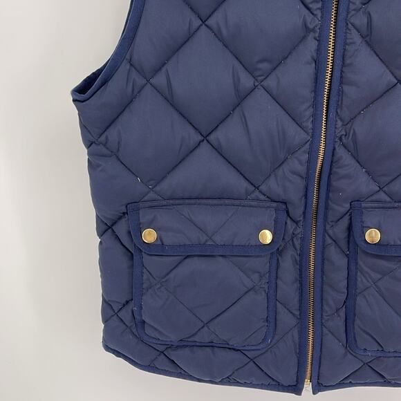 J. Crew down filled quilted full zip mock neck cold weather vest sz S - Picture 3 of 6